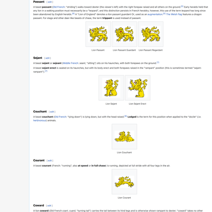 Attitude (heraldry) - Wikipedia
