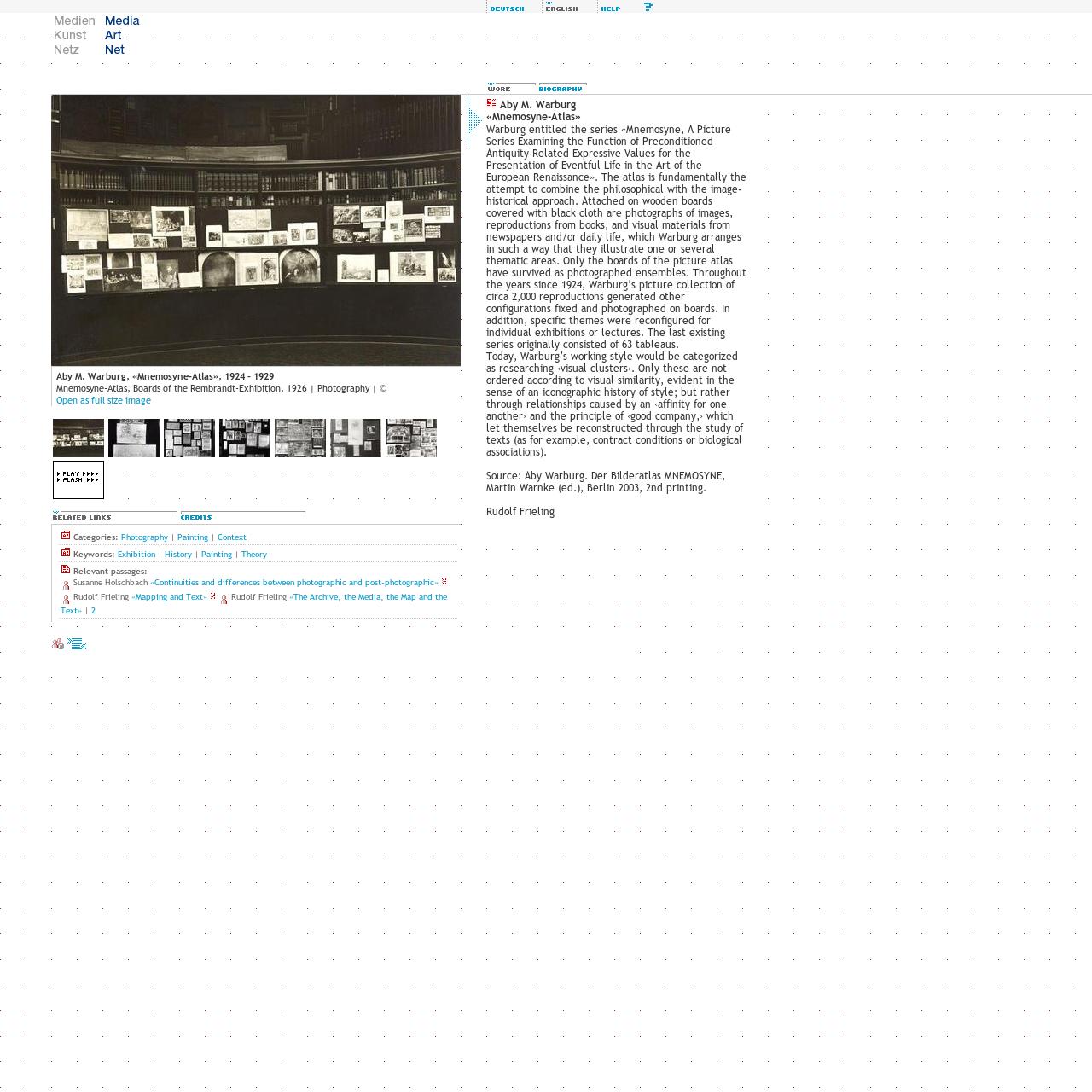Media Art Net | Warburg, Aby M.: Mnemosyne-Atlas