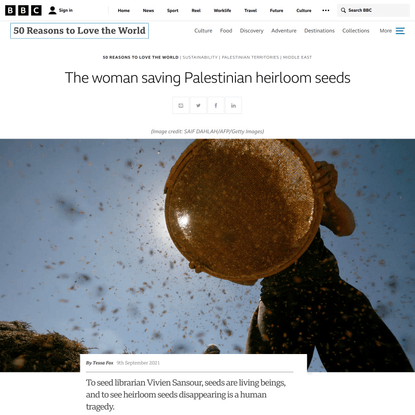 The woman saving Palestinian heirloom seeds