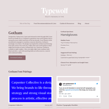 Gotham Font Combinations &amp; Free Alternatives · Typewolf