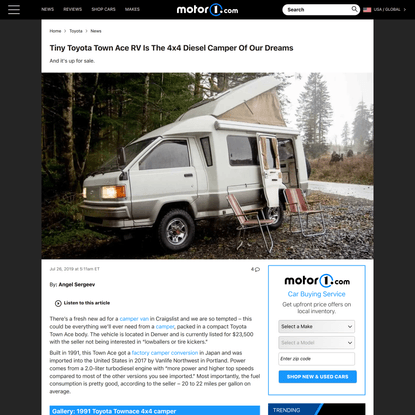 Tiny Toyota Town Ace RV Is The 4x4 Diesel Camper Of Our Dreams
