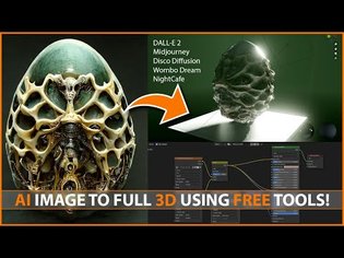 Make a 3D model from an AI image with FREE tools!