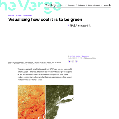 Visualizing how cool it is to be green