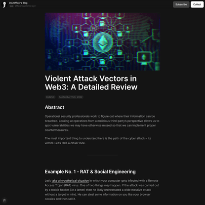 Violent Attack Vectors in Web3: A Detailed Review