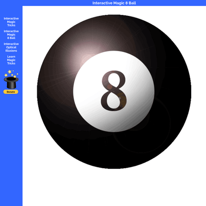 Magic 8 Ball - Online Magic 8 Ball - Interactive Magic 8 Ball