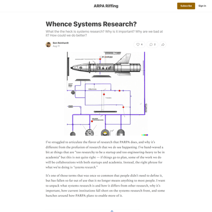Whence Systems Research?