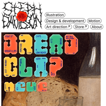 Bread Clip Neue typeface