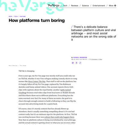 How platforms turn boring - The Verge