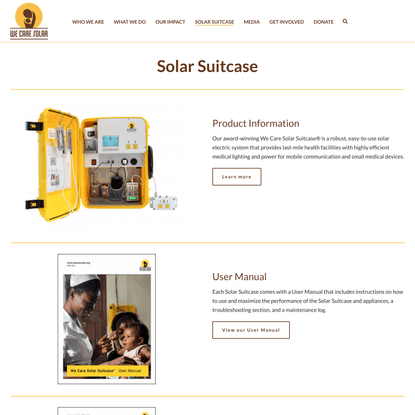 Solar Suitcase - We Care Solar