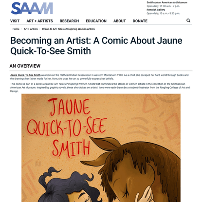 Becoming an Artist: A Comic About Jaune Quick-To-See Smith