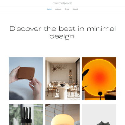 Curating beautiful, simple products - minimalgoods