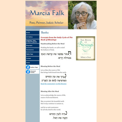 Marcia Falk - Excerpts from the Daily Cycle of The Book of Blessings