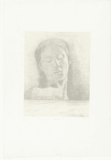 Eyes Closed, Odilon Redon, 1890