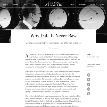 Why Data Is Never Raw — The New Atlantis