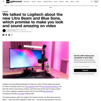 Logitech for Creators unveils Blue Sona and Litra Beam | CNN Underscored