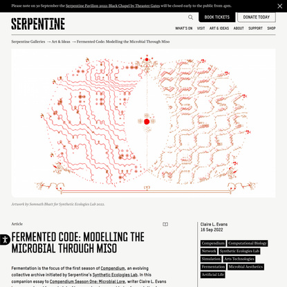 Fermented Code: Modelling the Microbial Through Miso - Serpentine Galleries