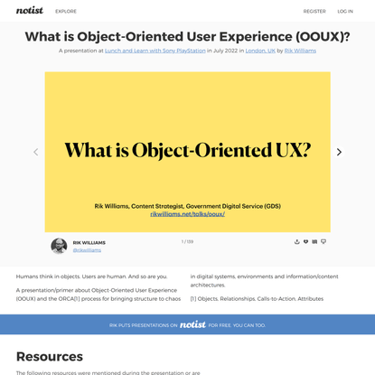 What is Object-Oriented User Experience (OOUX)? by Rik Williams