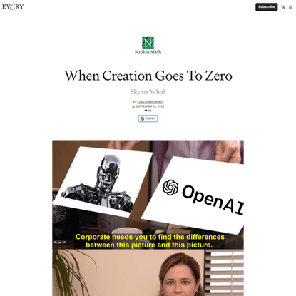 When Creation Goes To Zero