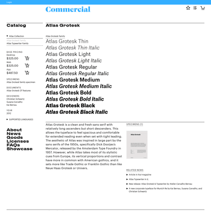 Atlas Grotesk by Commercial Type