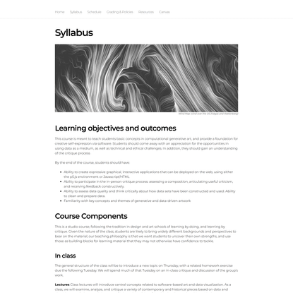 Harvard CS73: Code, Data, and Art