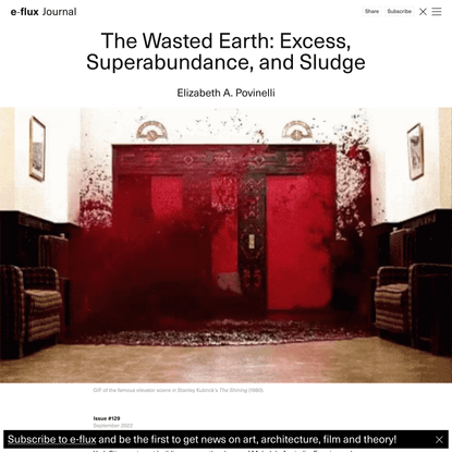 The Wasted Earth: Excess, Superabundance, and Sludge - Journal #129 September 2022 - e-flux