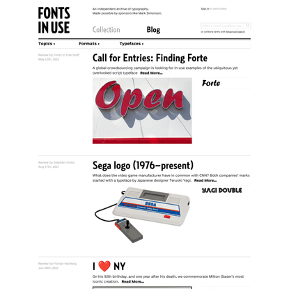 Blog - Fonts In Use