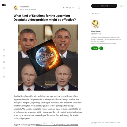 What kind of Solutions for the upcoming Deepfake video problem might be effective? | by Maria Konner | Medium