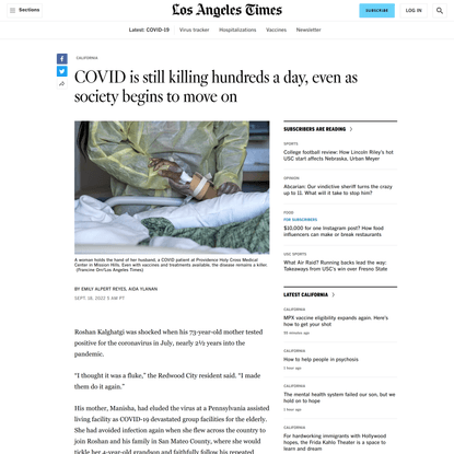 Who's still dying from COVID-19? Hundreds of Americans daily - Los Angeles Times