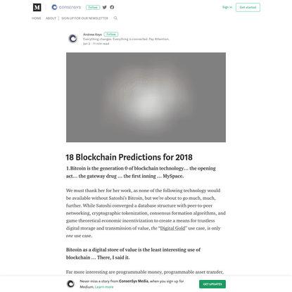 18 Blockchain Predictions for 2018 - ConsenSys Media