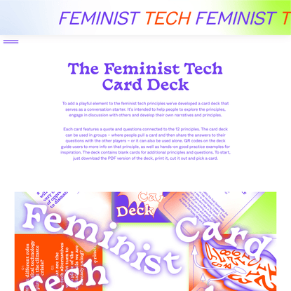 The Feminist Tech Card Deck