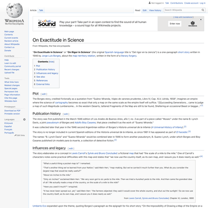 On Exactitude in Science - Wikipedia