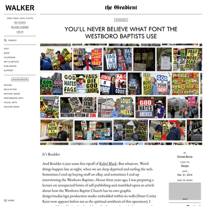 YOU’LL NEVER BELIEVE WHAT FONT THE WESTBORO BAPTISTS USE