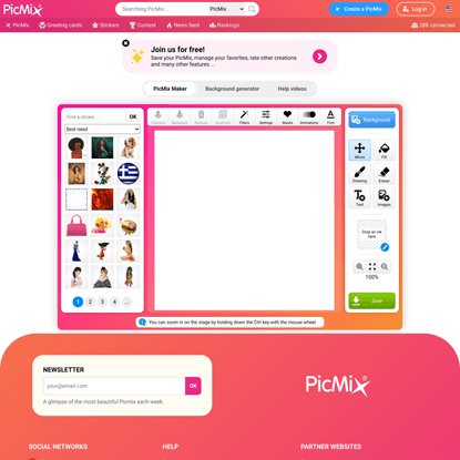 PicMix Maker - Create an animated photomontage online
