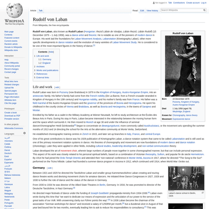 Rudolf von Laban - Wikipedia