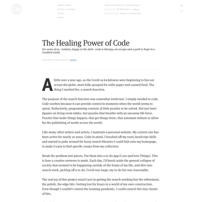 The Healing Power of Code