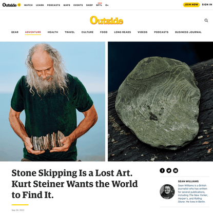 Stone Skipping Is a Lost Art. Kurt Steiner Wants the World to Find It.