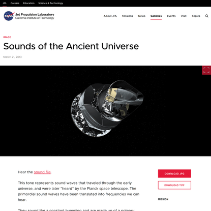Sounds of the Ancient Universe