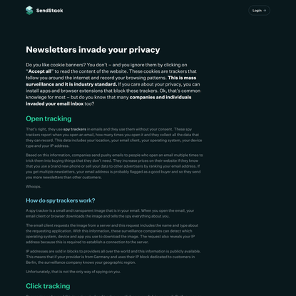 Privacy-first newsletter platform – SendStack