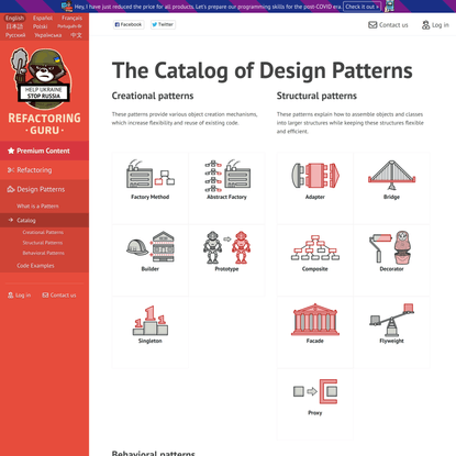 The Catalog of Design Patterns