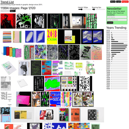 Trend List – Documenting visual trends in graphic design since 2011.