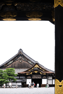Visitors entering Nijo Castle, the residence of Japan’s first shogun, Ieyasu Tokugawa.
