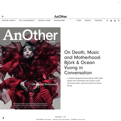 On Death, Music and Motherhood: Björk &amp; Ocean Vuong in Conversation