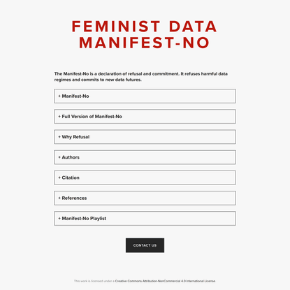 Feminist Data Manifest-No