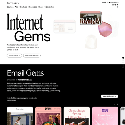 Internet Gems: Modern Website Inspiration - ilovecreatives
