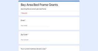 Bay Area Bed Frame Grants