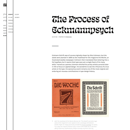 The Process of Eckmannpsych | OH no Type Company