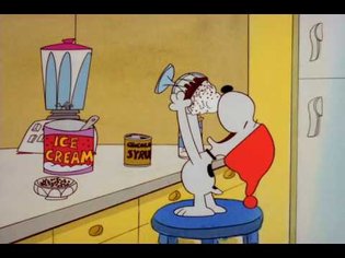 Snoopy Making Ice Cream