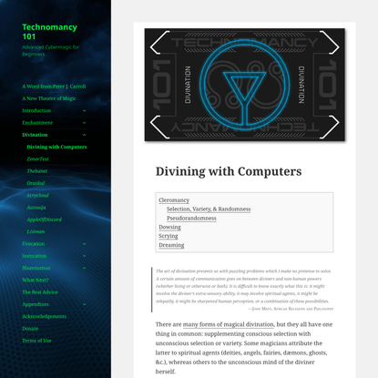 Divining with Computers – Technomancy 101