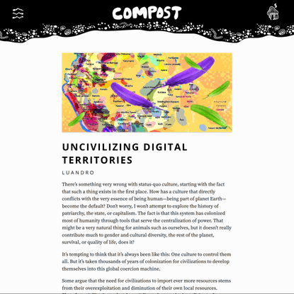 COMPOST Issue 02: Uncivilizing Digital Territories by Luandro