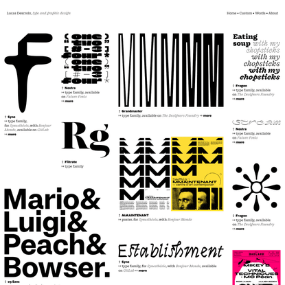 Lucas Descroix | type &amp; graphic design